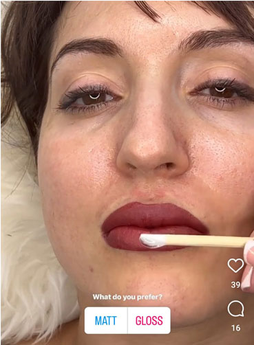 Lip blush Matt-finish